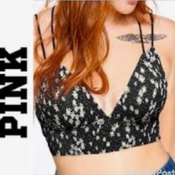 PINK Victoria's Secret Other - Victoria secret- Black Daisy Wireless Bralette-XSmall